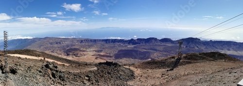 A volcanic landscape near El Teide, Tenerife. 