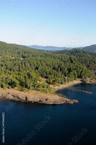 Gowlland Point from the air, South Pender Island, British Columbia, Canada photo