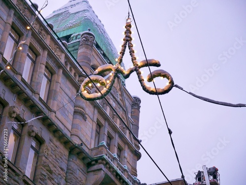 decoration of the city on a festive time - the letter A