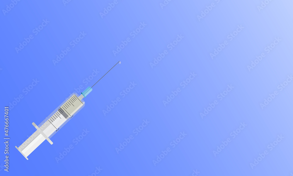 Syringe with medicine and needle Syringe with medicine and needle
