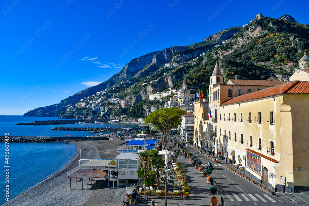 View of Amalfi, a town in Salerno province, Italy.	