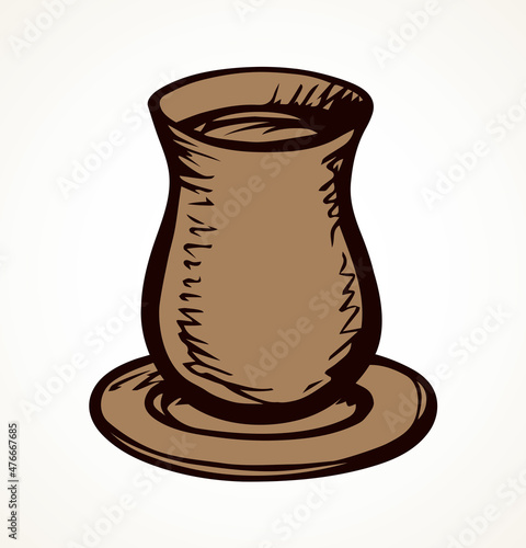 Ancient cup. Vector drawing icon