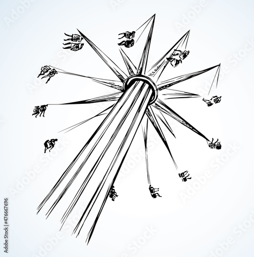 Carousel. Vector drawing icon sign