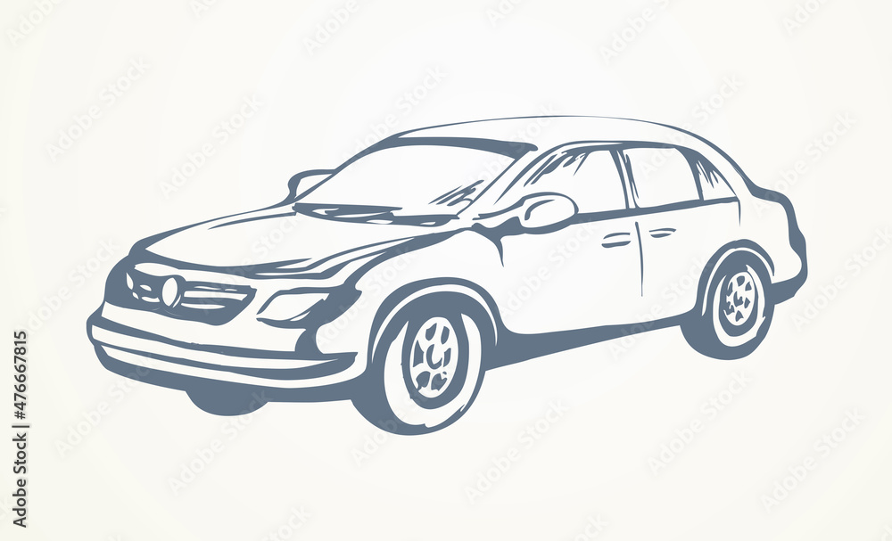 Car sign icon. Vector drawing