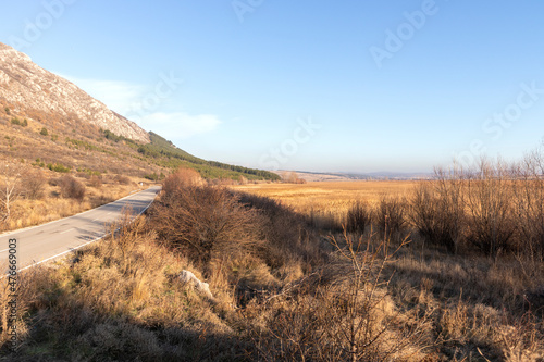 Autumn view of Dragoman marsh  Bulgaria
