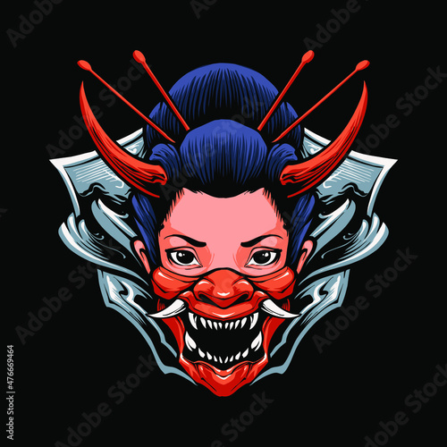 the geisha japanese mask