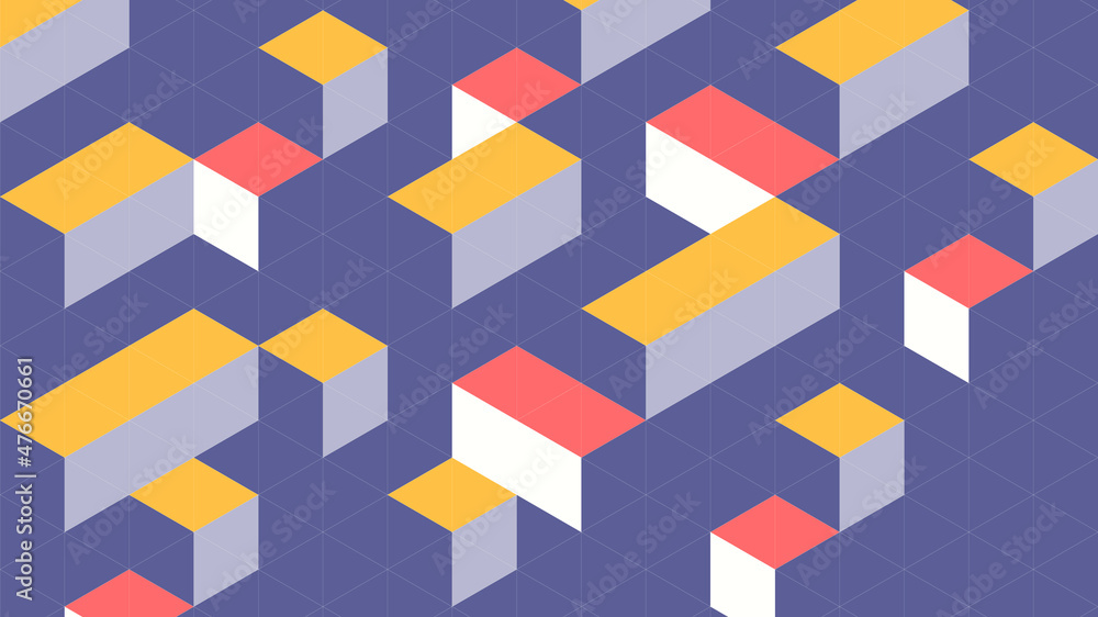 Modern Abstract Background with Cube Triangle Element and Pastel Color Modern Abstract Background with Cube Triangle Element and Pastel Color