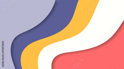 Modern Abstract Background with Waves Element and Pastel Color