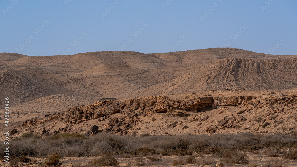 The beautiful landscape of the Negev Desert in southern Israel 
