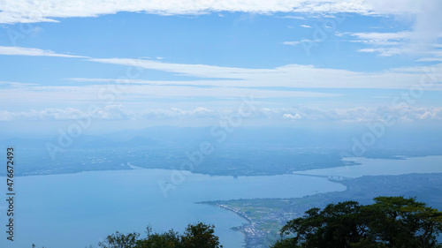 滋賀県打見山からの琵琶湖の風景