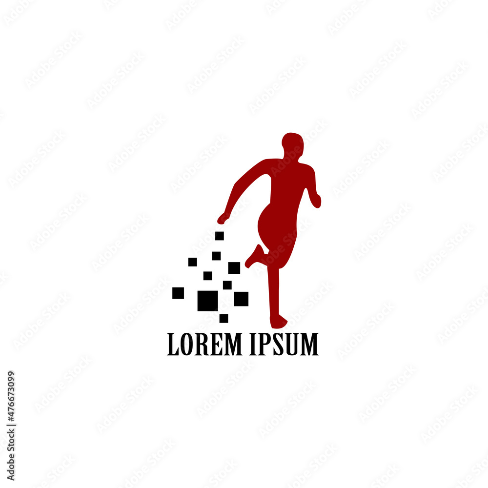 Running man logo and symbol Running man logo and symbol
