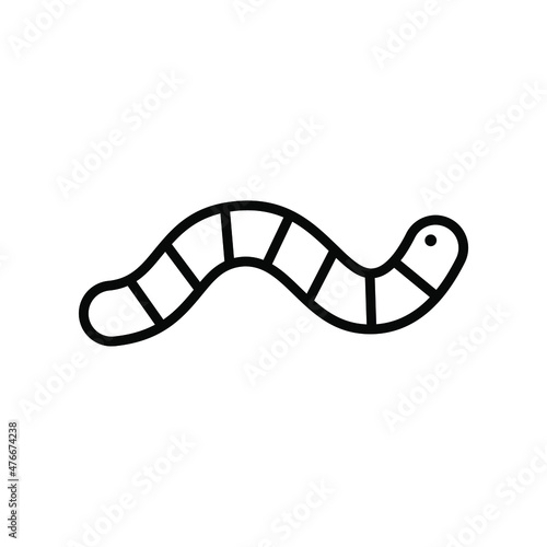 worm in outline icon