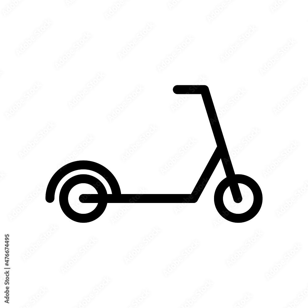 scooter in outline icon scooter in outline icon