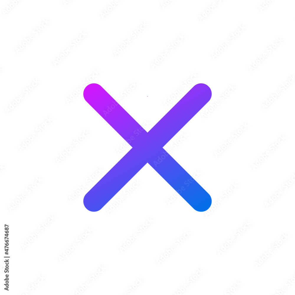 Cross symbol vector Cross symbol vector