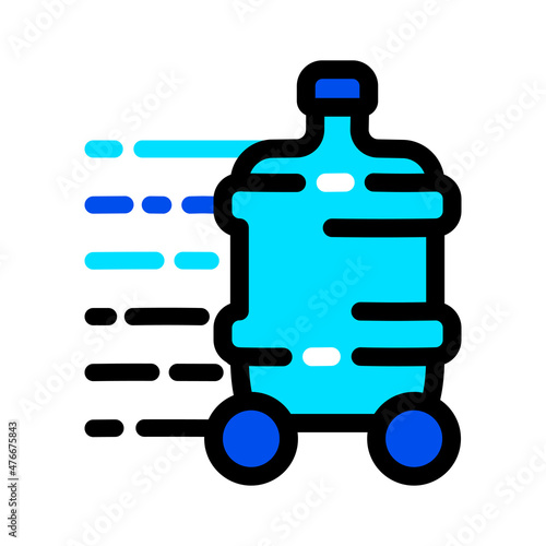 plastic water drop delivery color icon