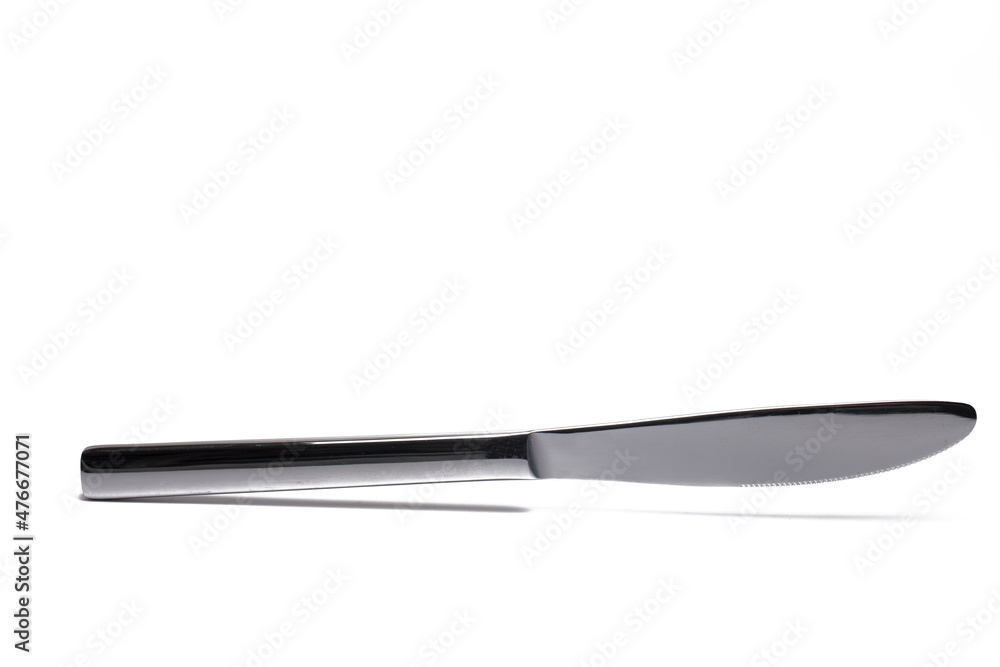 Closeup knife butter knife isolated white background Closeup knife butter knife isolated white background