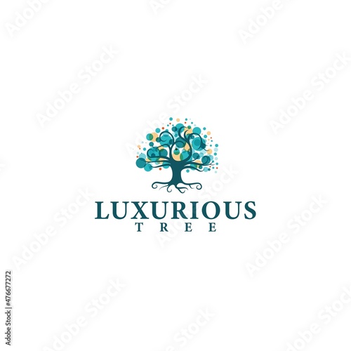 Modern design LUXURIOUS leaf golden logo design