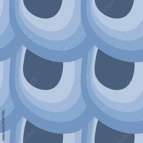 Illustration A seamless pattern on a square background - the scales of a fish, mermaid or dragon. Design element