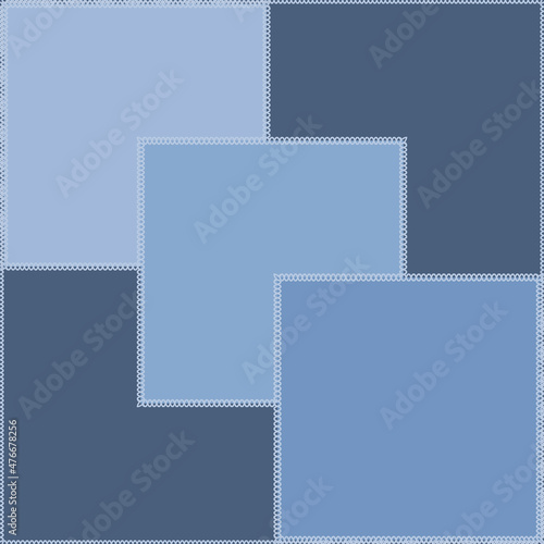 Seamless pattern on a square background - patchwork quilt. Design element.