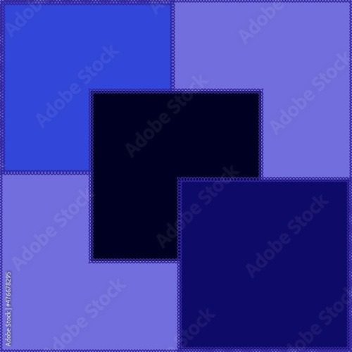 Seamless pattern on a square background - patchwork quilt. Design element.