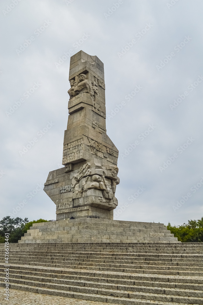 GDANSK, POLAND, 19 AUGUST 2018: The monument of the Westerplatte, the place where World War II began
