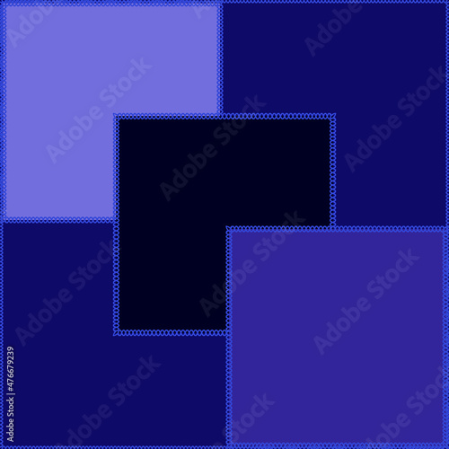 Seamless pattern on a square background - patchwork quilt. Design element.