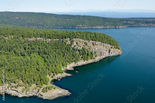 Aerial photo of Saturna Island, British Columbia, Canada. photo