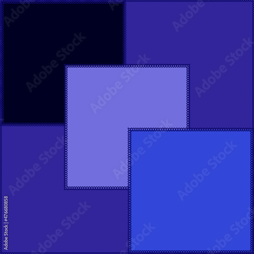 Seamless pattern on a square background - patchwork quilt. Design element.