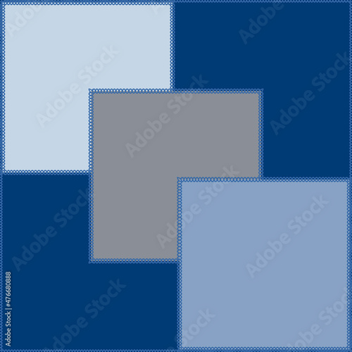 Seamless pattern on a square background - patchwork quilt. Design element.