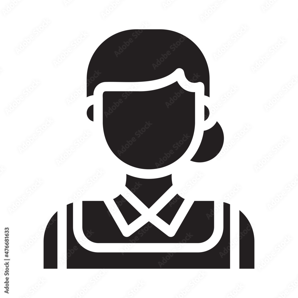 maid glyph icon