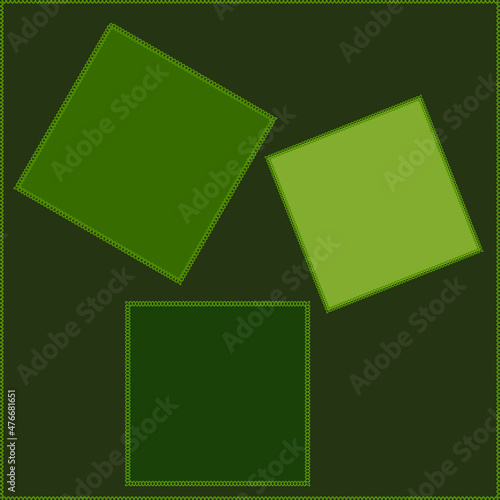 Seamless pattern on a square background - patchwork quilt. Design element.