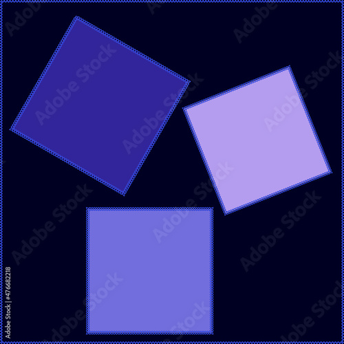Seamless pattern on a square background - patchwork quilt. Design element.