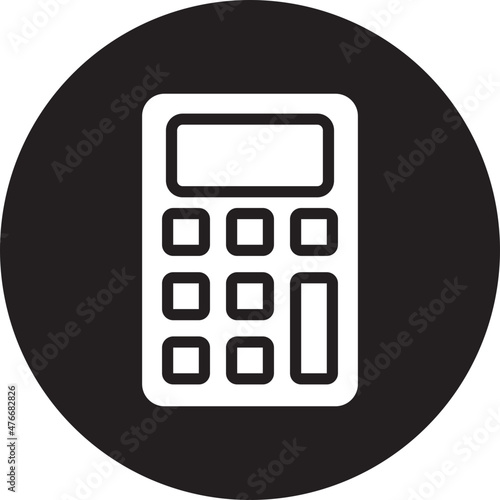 calculator glyph icon