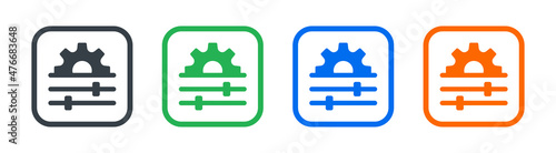 Adjust control icon. Settings icon vector illustration.