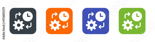 Time management icon. Productivity icon in graphic design.