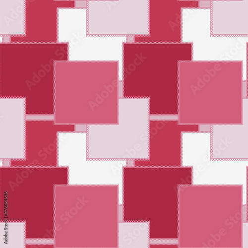 Seamless pattern on a square background - patchwork quilt. Design element.
