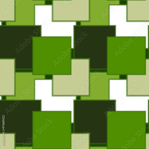Seamless pattern on a square background - patchwork quilt. Design element.