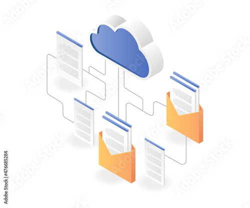 Cloud server email data network