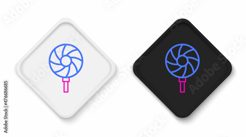 Line Lollipop icon isolated on white background. Candy sign. Food, delicious symbol. Colorful outline concept. Vector