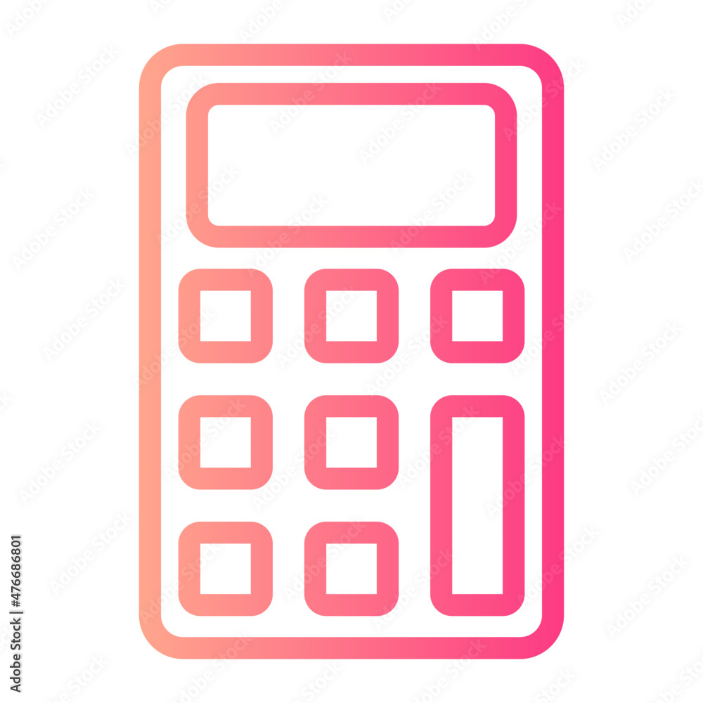 calculator gradient icon calculator gradient icon