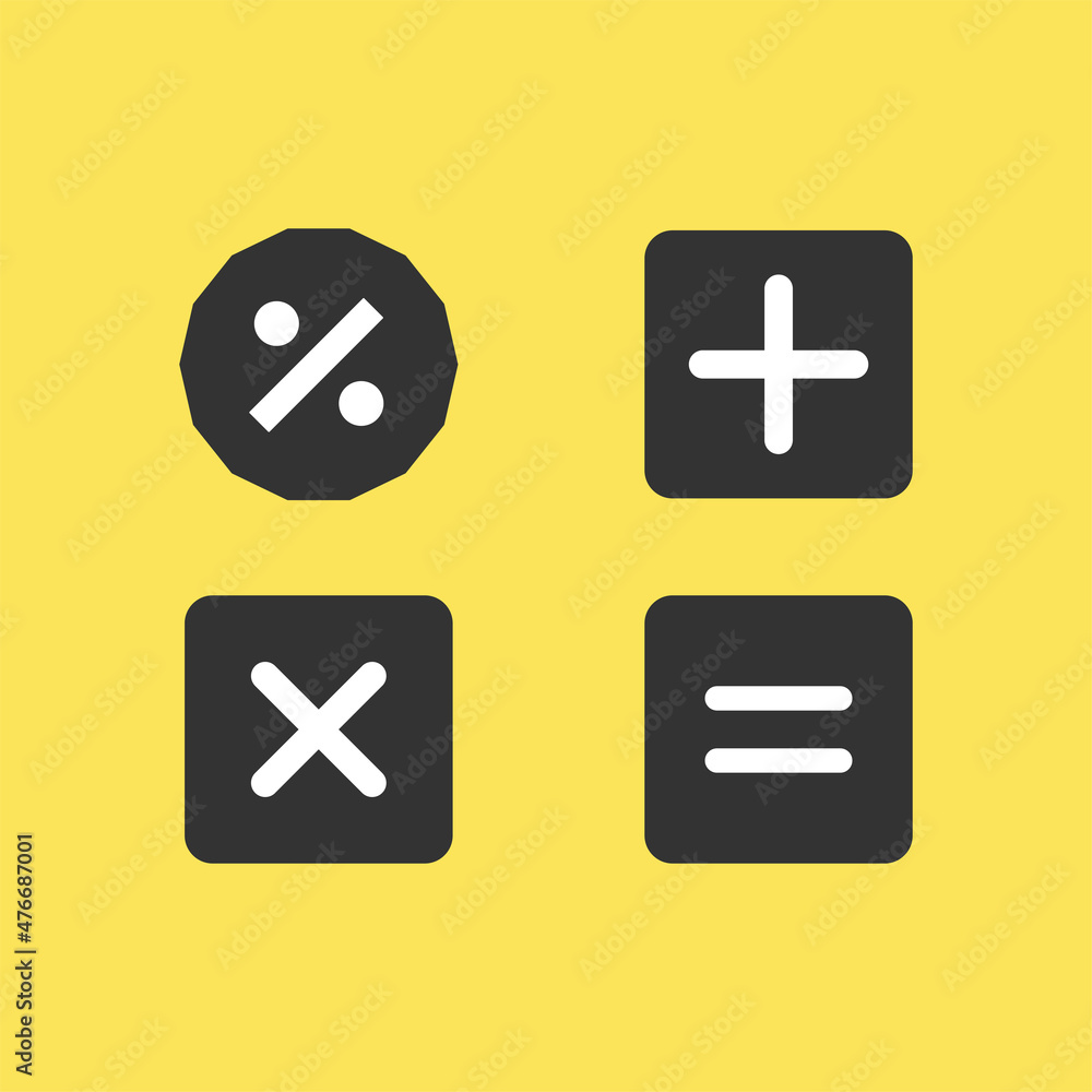 Set of flat calculator icons in trendy flat style isolated on background. Symbols for your website and app design, UI. Set of flat calculator icons in trendy flat style isolated on background. Symbols for your website and app design, UI.