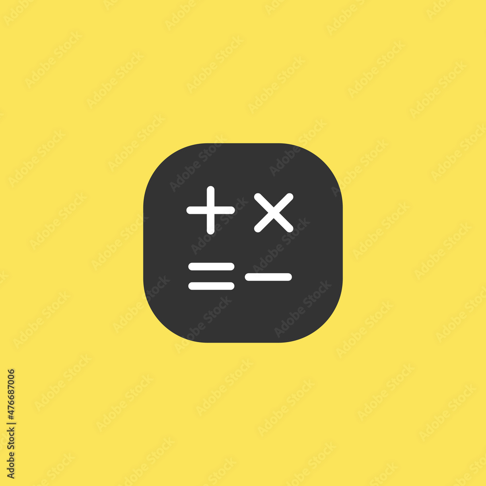 Obraz premium Set of flat calculator icons in trendy flat style isolated on background. Symbols for your website and app design, UI.