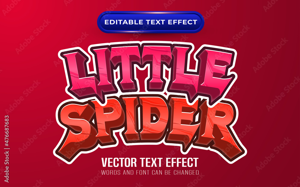 Little spider editable text effect