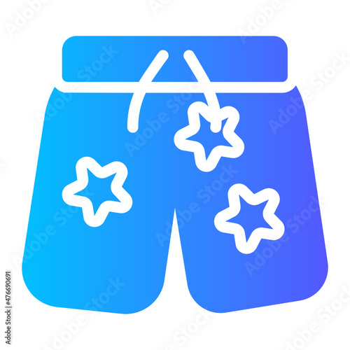 swim shorts gradient icon