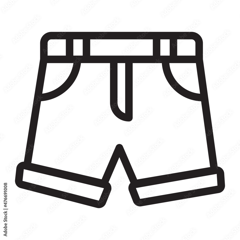 shorts line icon shorts line icon
