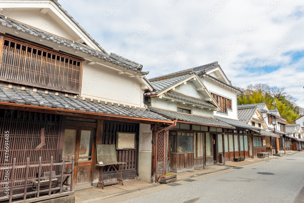 Mercantile house street in Tamba-Sasayama city in Hyogo prefecture in Japan