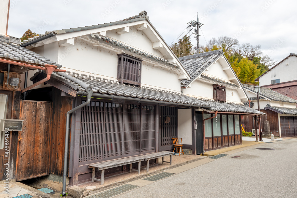 Mercantile house street in Tamba-Sasayama city in Hyogo prefecture in Japan