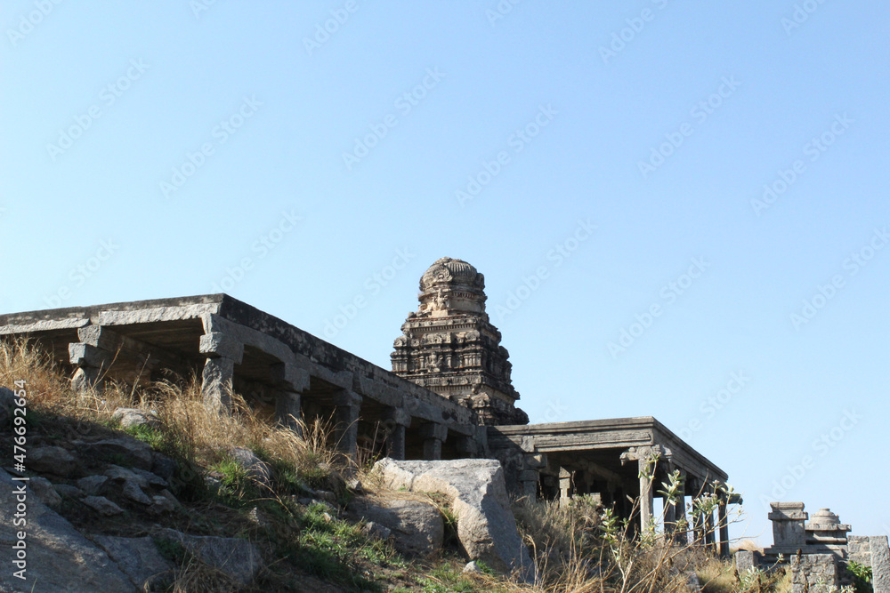 Ruins of the Temple in Archaeological Site Country, South Indian Oldest Temple 