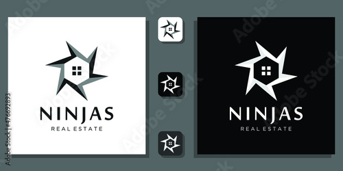 ninjas rea estate culture clan symbol nature with app template 