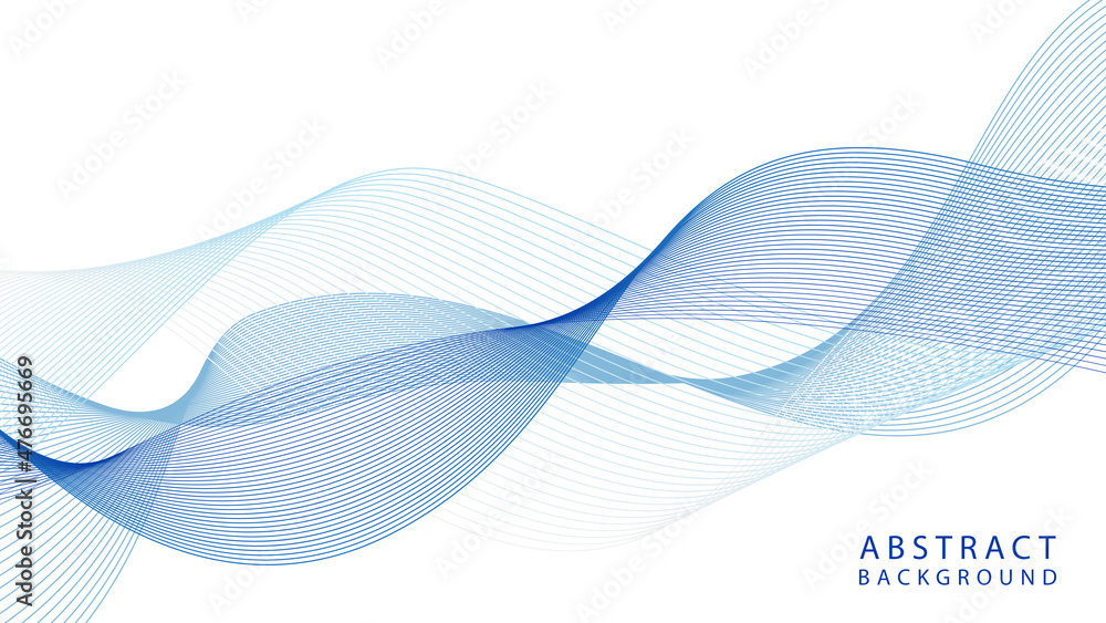 Abstract motion wave blue gradient line background Abstract motion wave blue gradient line background